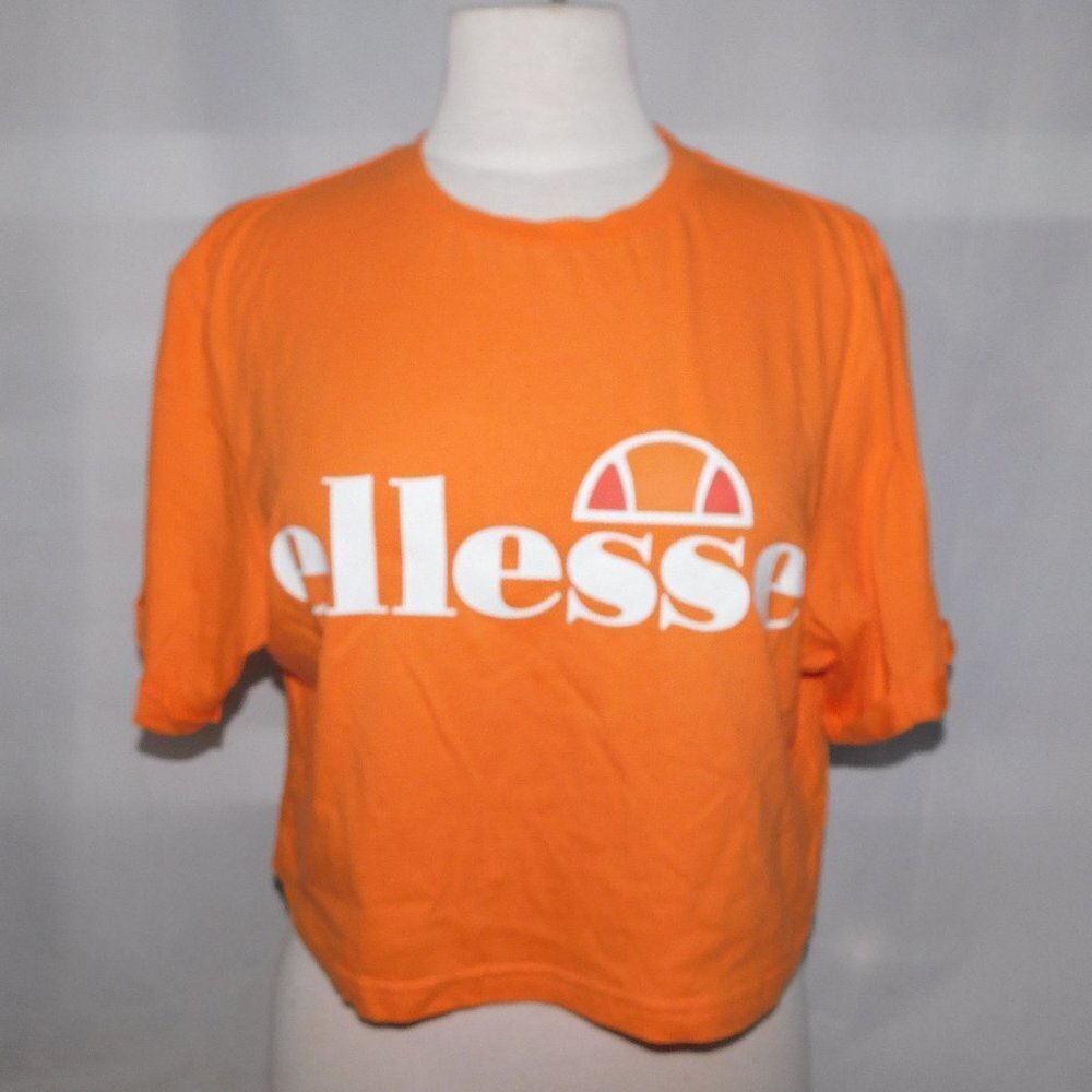 Ellesse  Logo Heritage Orange Alberta crop top T Shirt Womens L